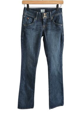 Hudson Beth Baby Boot Dark Wash Jeans Women Size 25 Flap Pocket Stretch Denim